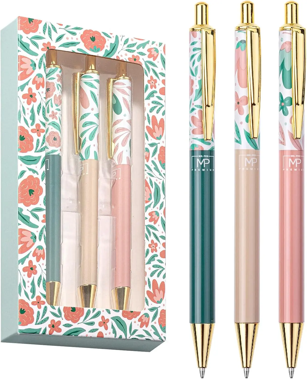 Luxury Floral Pen Set, 3 Ballpoint Pens, Black Ink, Fancy for Women, Cute Journaling Pens, Mother's Day Gift
Luxury Floral Pen Set, 3 Ballpoint Pens, Black Ink, Fancy for Women, Cute Journaling Pens, Mother's Day Gift