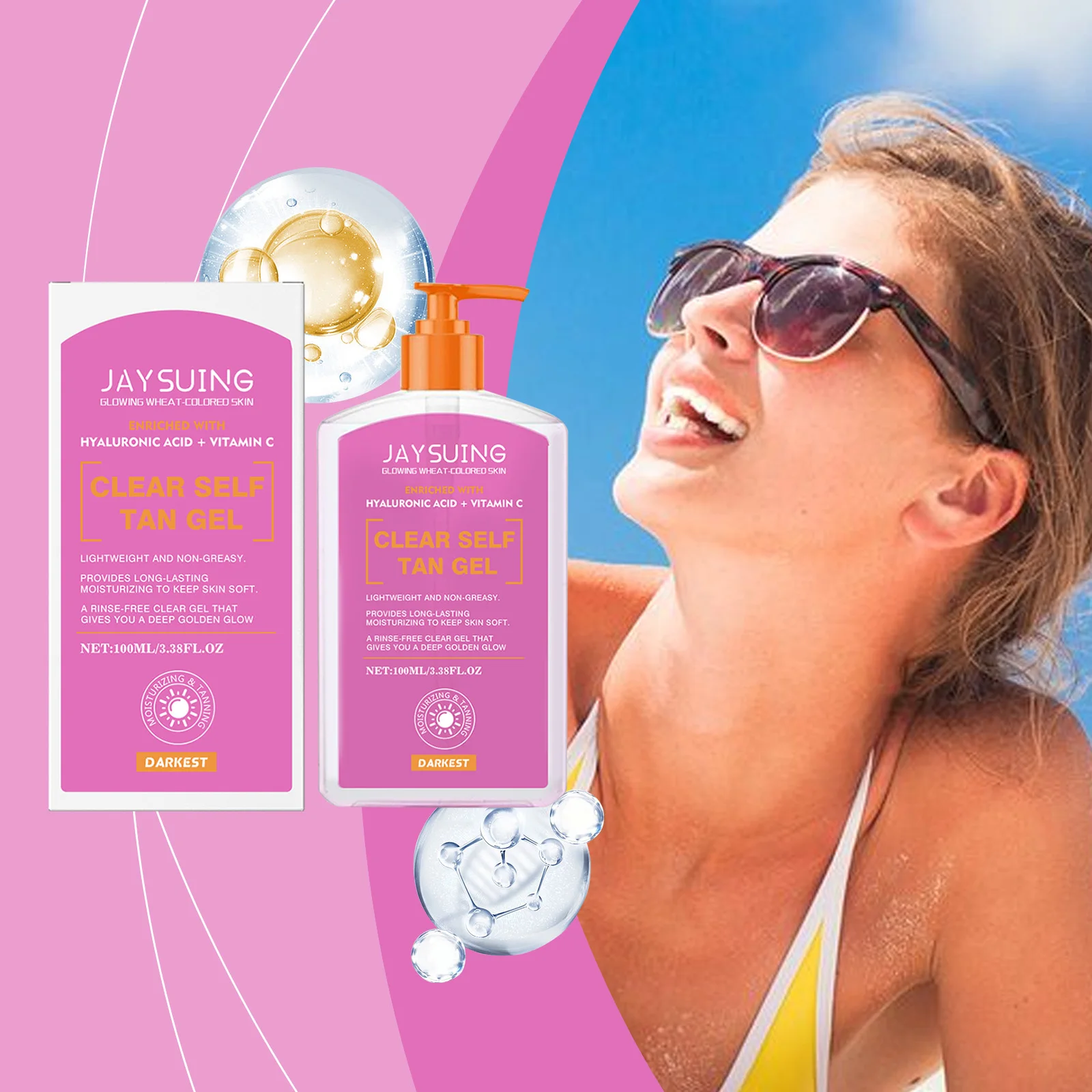 Moisturizing Tanning Gel Non-irritating Long Lasting Accelerator Skin Bronzing Repair Sunburn Body Natural Self-Tanning Lotion
Moisturizing Tanning Gel Non-irritating Long Lasting Accelerator Skin Bronzing Repair Sunburn Body Natural Self-Tanning Lotion