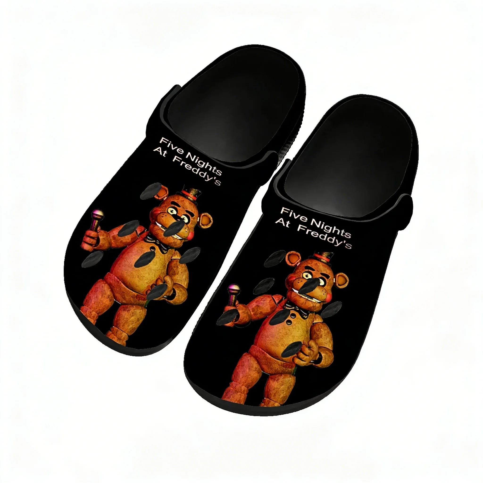 Fnaf F-Freddy Anime At Game Nights Five Water Shoes Men Women Home Garden Clogs Custom Sandals Beach Breathable Hole Slippers
Fnaf F-Freddy Anime At Game Nights Five Water Shoes Men Women Home Garden Clogs Custom Sandals Beach Breathable Hole Slippers