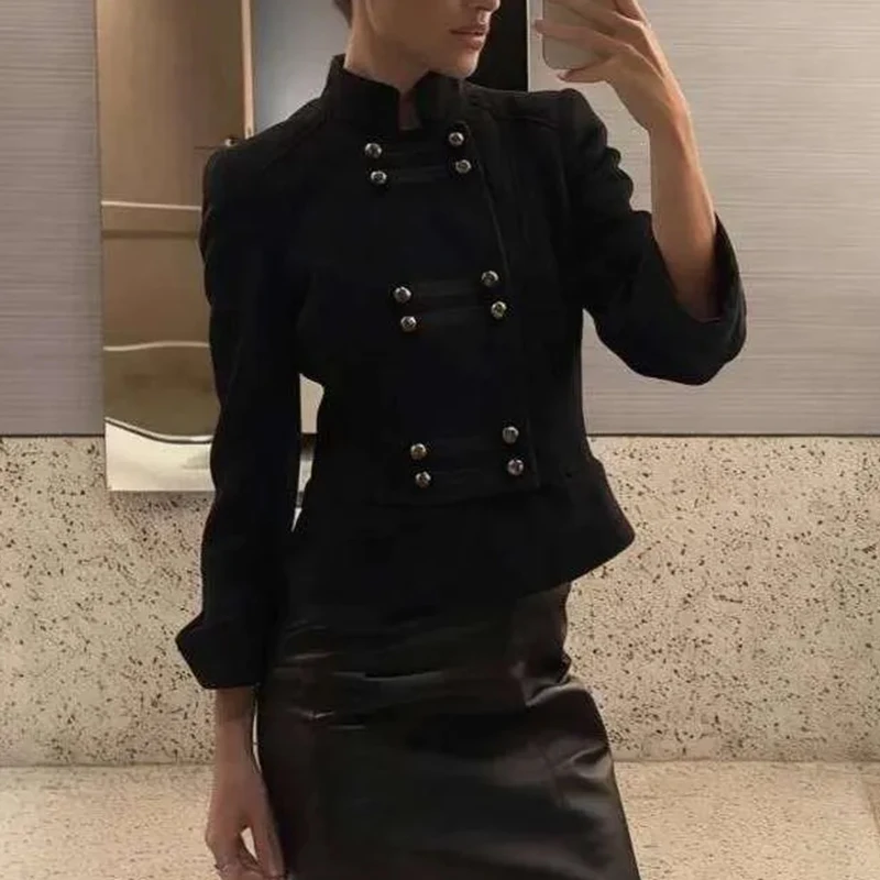Dark Gothic retro highstreet style double row button jacket American trendy fashion personality slimfit double row button jacket
Dark Gothic retro highstreet style double row button jacket American trendy fashion personality slimfit double row button jacket