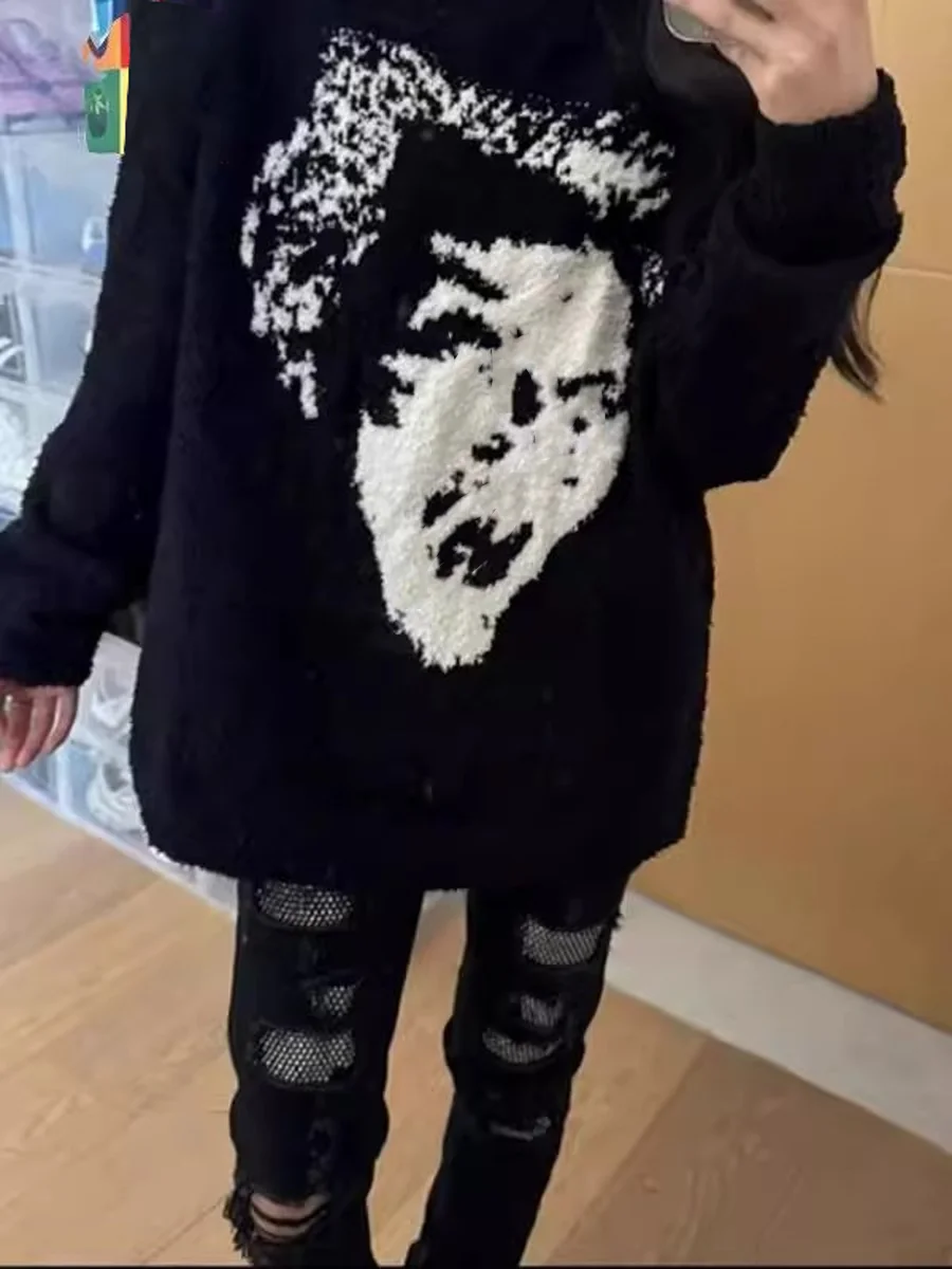 Свободный вязаный свитер с круглым вырезом для пар, повседневный, из полиэфирного волокна, в уличном стиле, с узором, осенне-зимняя новинка
Свободный вязаный свитер с круглым вырезом для пар, повседневный, из полиэфирного волокна, в уличном стиле, с узором, осенне-зимняя новинка