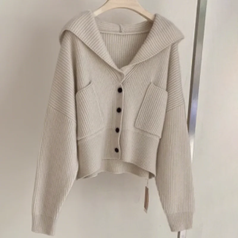 Apricot Color Hooded Sweater Autumn And Winter Leisure Loose Knit Jacket Ladies Commuting Single Breasted Long Sleeve Cardigans
Apricot Color Hooded Sweater Autumn And Winter Leisure Loose Knit Jacket Ladies Commuting Single Breasted Long Sleeve Cardigans