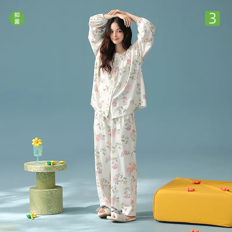 Женский пижамный комплект с цветочным принтом, осенний, класс А, с длинными рукавами, из антибактериального синьцзянского хлопка, домашняя одежда, максимальный комфорт, 2 предмета, размер XXL
Женский пижамный комплект с цветочным принтом, осенний, класс А, с длинными рукавами, из антибактериального синьцзянского хлопка, домашняя одежда, максимальный комфорт, 2 предмета, размер XXL