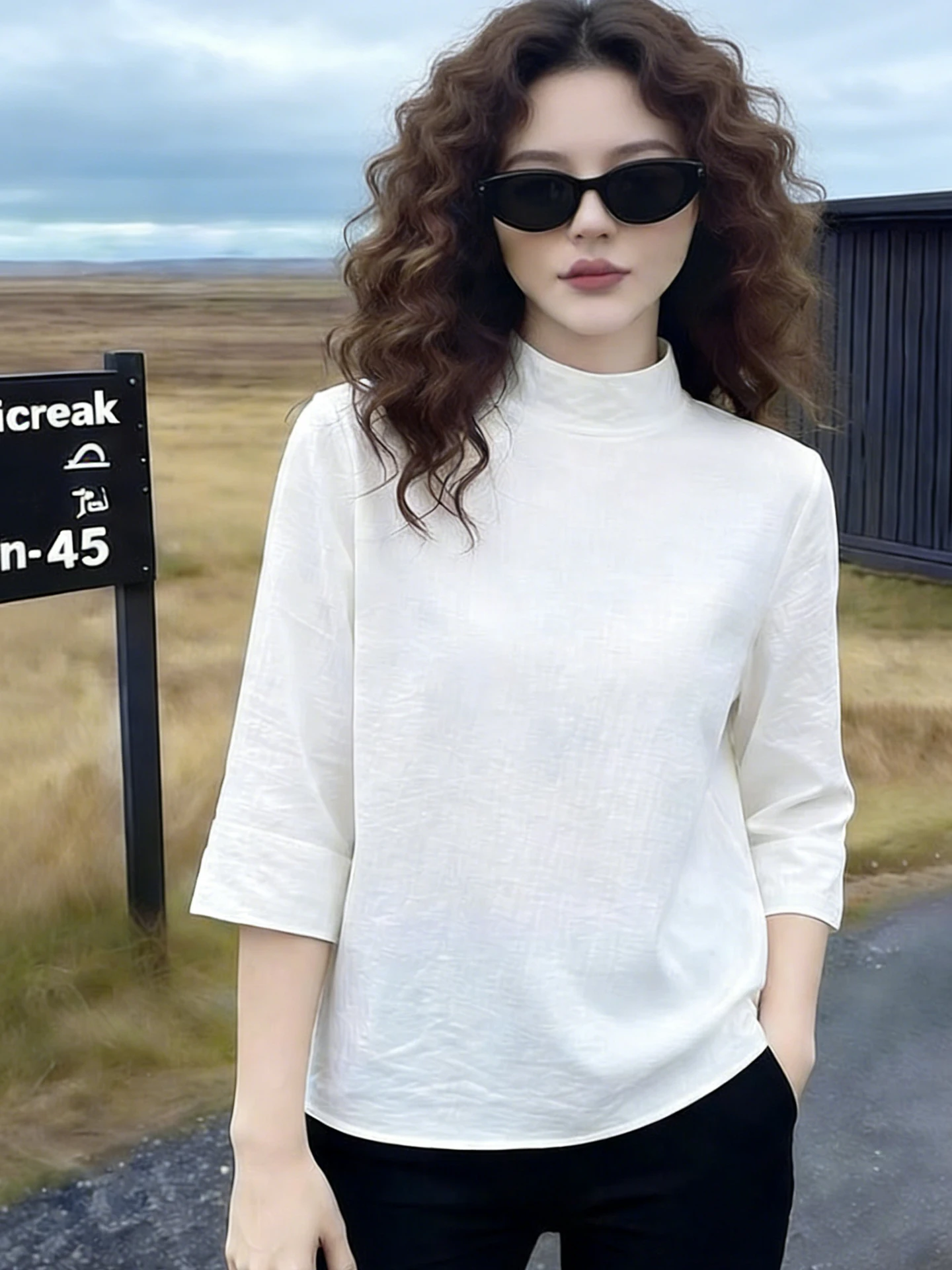 Elegant Loose Sleeveless T-Shirt Korean Style Commute Pure Color Seven-Quarter Sleeve Overhead Summer Versatile Shoulder Top ...
Elegant Loose Sleeveless T-Shirt Korean Style Commute Pure Color Seven-Quarter Sleeve Overhead Summer Versatile Shoulder Top ...