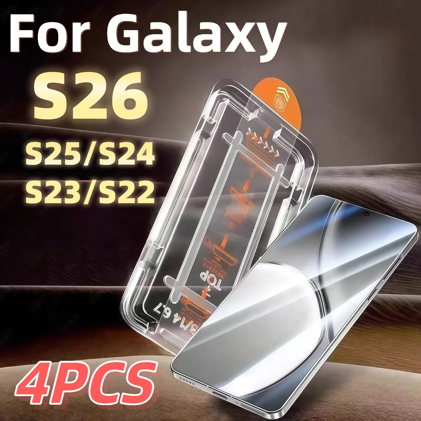 4-Pack HD Tempered Glass Screen Protector with 9H Hardness for Galaxy S26/S26 Plus/S26 Ultra/S25/S24/S23/S22 /S21Series
4-Pack HD Tempered Glass Screen Protector with 9H Hardness for Galaxy S26/S26 Plus/S26 Ultra/S25/S24/S23/S22 /S21Series