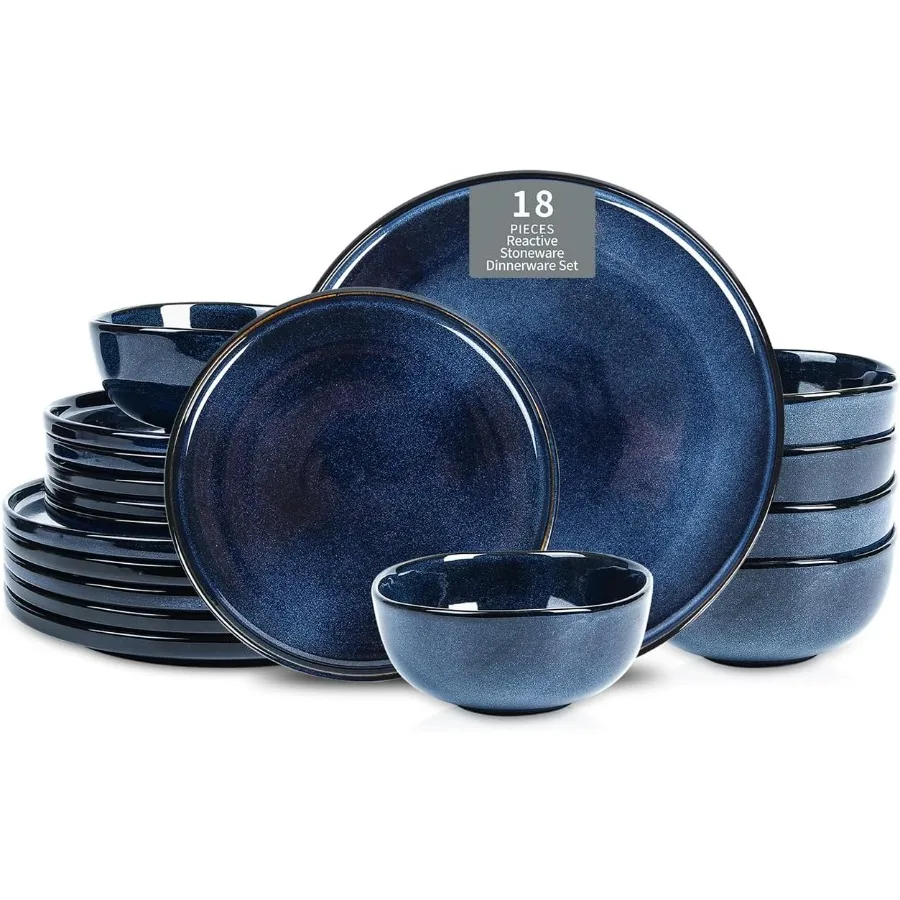 Керамический набор посуды из 18 предметов для 6 человек, включая обеденные тарелки, тарелки для салата и миски для хлопьев, устойчивые к царапинам, подходят
Керамический набор посуды из 18 предметов для 6 человек, включая обеденные тарелки, тарелки для салата и миски для хлопьев, устойчивые к царапинам, подходят