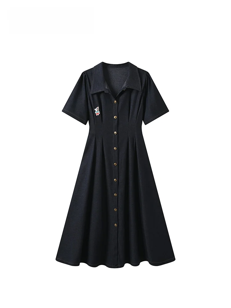 CaraCLUB plus Size Denim Short Sleeve Dress Women Summer New Style Plump Sister Retro Slimming School Style Skirt
CaraCLUB plus Size Denim Short Sleeve Dress Women Summer New Style Plump Sister Retro Slimming School Style Skirt
