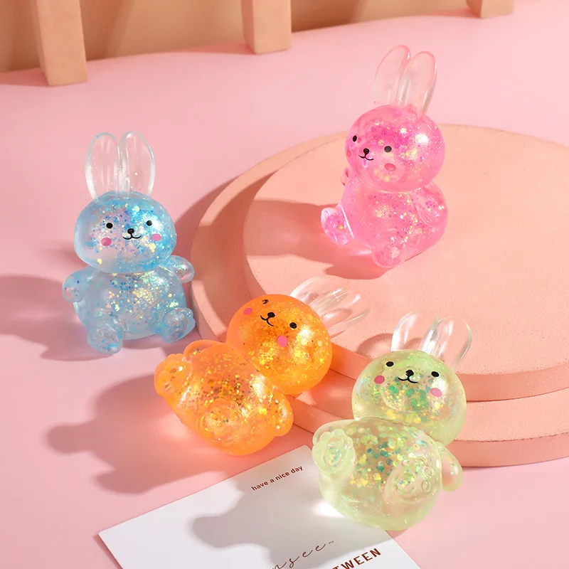 Kids Anti-stress Soft TPR Slow Rebound Sequins Maltose Pinch Toy Stress Relief Elastic Squeezing Colored Rabbit Decompression
Kids Anti-stress Soft TPR Slow Rebound Sequins Maltose Pinch Toy Stress Relief Elastic Squeezing Colored Rabbit Decompression