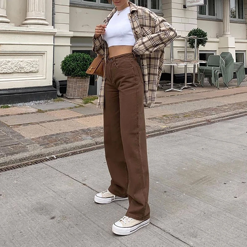 Sean Tsing® 2023 Fashion Wide Leg Jeans Women High Waist Coffee Streetwear Casual Loose Full Length Denim Pants Y2K 100% Cotton
Sean Tsing® 2023 Fashion Wide Leg Jeans Women High Waist Coffee Streetwear Casual Loose Full Length Denim Pants Y2K 100% Cotton