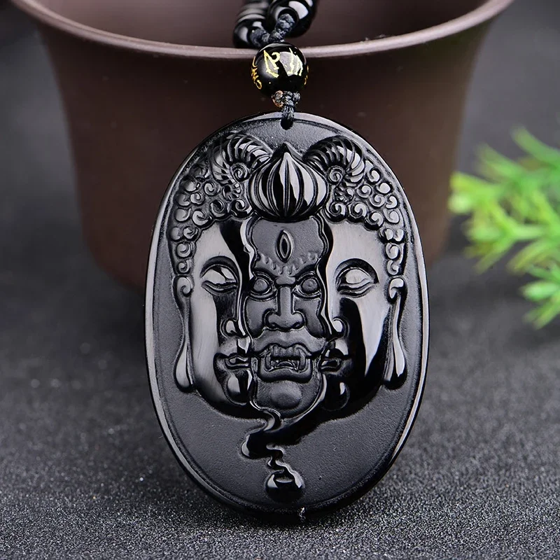 Natural Obsidian Buddha Demonio Pendant Monkey Necklace Man Exquisito Jewellery Fashion Accessories Hand-Carved Luck Amulet
Natural Obsidian Buddha Demonio Pendant Monkey Necklace Man Exquisito Jewellery Fashion Accessories Hand-Carved Luck Amulet