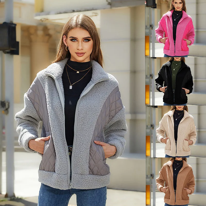 Women Parkas Coats Spliced Jackets Pocket Turn Down Collar Long Sleeves Zipper Fly Loose Jackets Casual Jacket Autumn Winter
Women Parkas Coats Spliced Jackets Pocket Turn Down Collar Long Sleeves Zipper Fly Loose Jackets Casual Jacket Autumn Winter