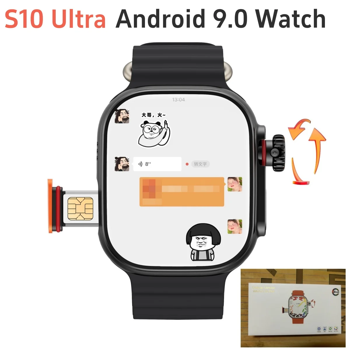 S10 Ultra 4G Android Smartwatch Титановый сплав 2,2-дюймовый AMOLED-экран с 8-мегапиксельной камерой WIFI GPS Google Play Store Smartwatch 256 ГБ
S10 Ultra 4G Android Smartwatch Титановый сплав 2,2-дюймовый AMOLED-экран с 8-мегапиксельной камерой WIFI GPS Google Play Store Smartwatch 256 ГБ