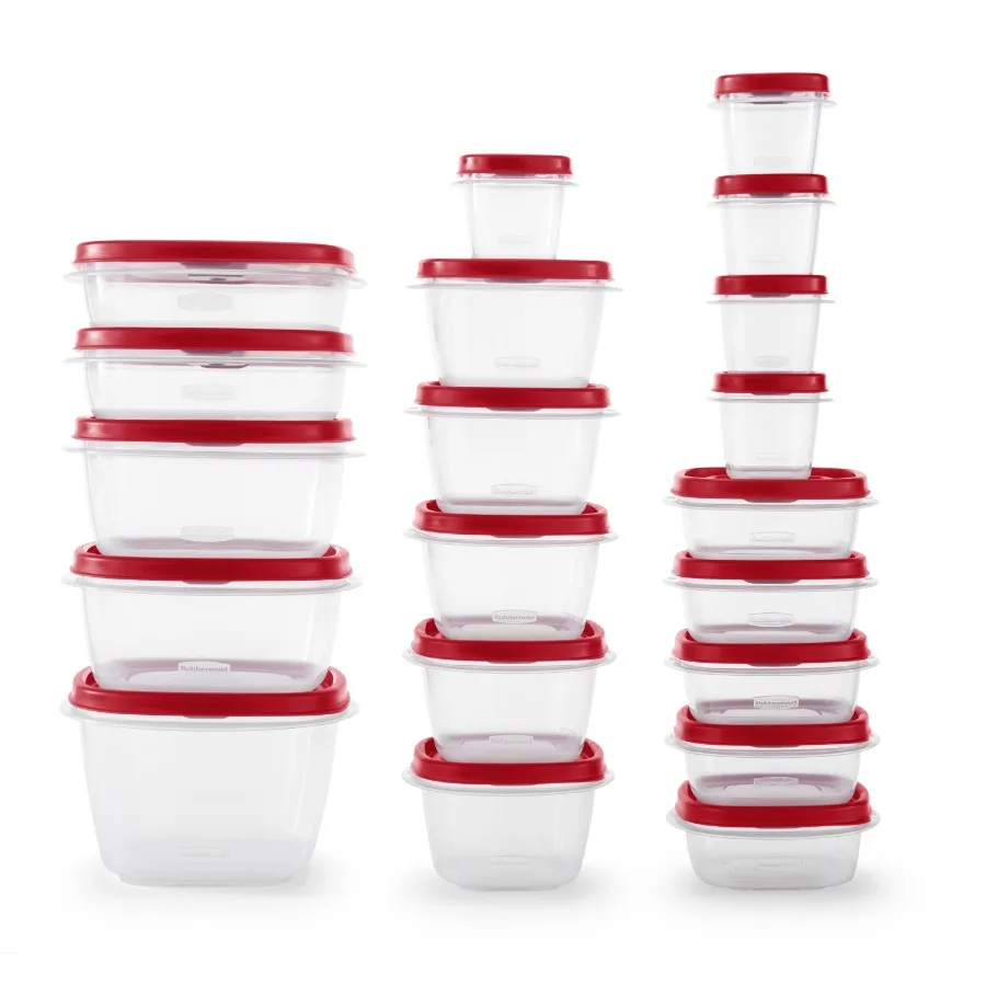 EasyFindLids 40 Piece Food Storage Containers with Vented Lids Variety Set, Red
EasyFindLids 40 Piece Food Storage Containers with Vented Lids Variety Set, Red