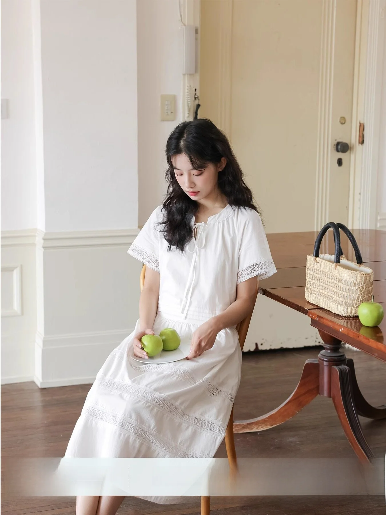 Silver Mountain Spring Lace White Dress Women's Summer Beautiful Long Dress Small Size Girls Cotton Sweet Style A-Line Skirt
Silver Mountain Spring Lace White Dress Women's Summer Beautiful Long Dress Small Size Girls Cotton Sweet Style A-Line Skirt