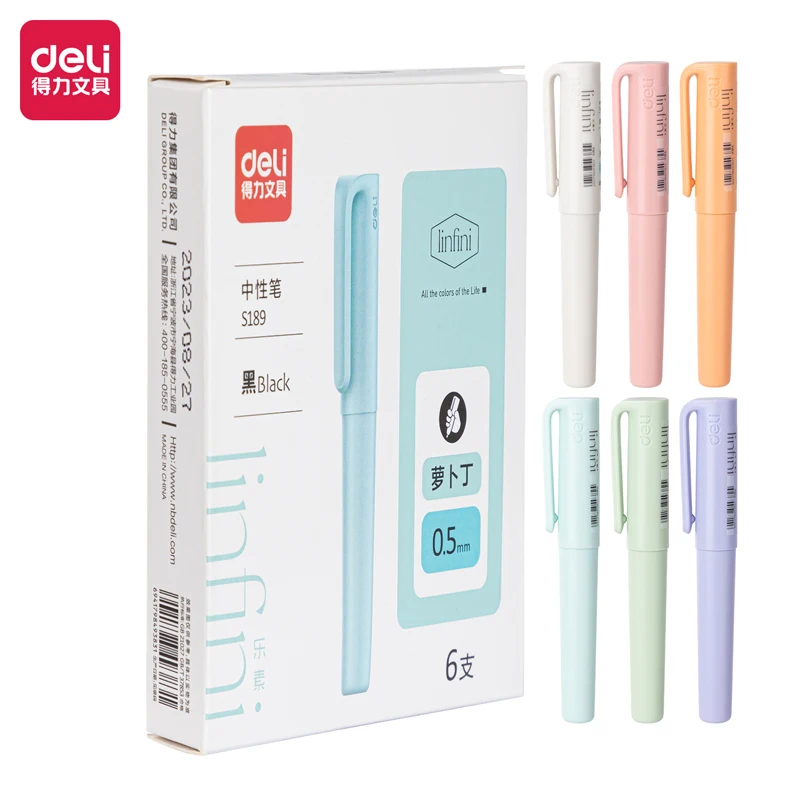 Deli 6pcs 0.5mm Black Ink Cute Gel Pen Signing Pen Kawaii Pen School Supplies Stationery Office Supplies Gift
Deli 6pcs 0.5mm Black Ink Cute Gel Pen Signing Pen Kawaii Pen School Supplies Stationery Office Supplies Gift
