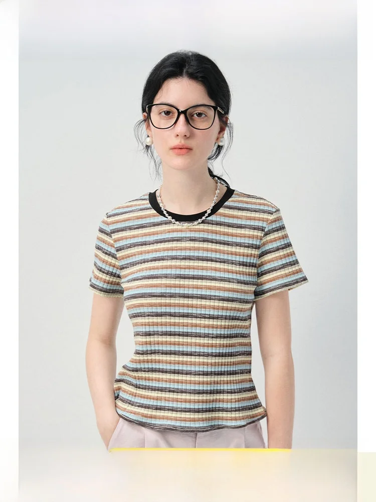 plus Size Women's Slim Fit T-Shirt Knitted Stripes Short Sleeve Summer Casual Style Regular Shoulder Top for plus Si...
plus Size Women's Slim Fit T-Shirt Knitted Stripes Short Sleeve Summer Casual Style Regular Shoulder Top for plus Si...