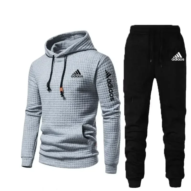 Men's long-sleeved hooded sweatshirt 2025 Jacquard hooded sweatshirt + sweatpants Men's sportswear casual jogging 2-piece set
Men's long-sleeved hooded sweatshirt 2025 Jacquard hooded sweatshirt + sweatpants Men's sportswear casual jogging 2-piece set
