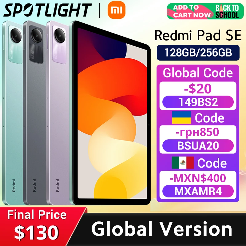 [Глобальная версия, глобальная версия, планшет Xiaomi Redmi Pad SE Mi Snapdragon®680 г., колонки с четырьмя динамиками Dolby атмосферs®Дисплей 90 Гц, 11 дюймов, 8000 мАч
[Глобальная версия, глобальная версия, планшет Xiaomi Redmi Pad SE Mi Snapdragon®680 г., колонки с четырьмя динамиками Dolby атмосферs®Дисплей 90 Гц, 11 дюймов, 8000 мАч