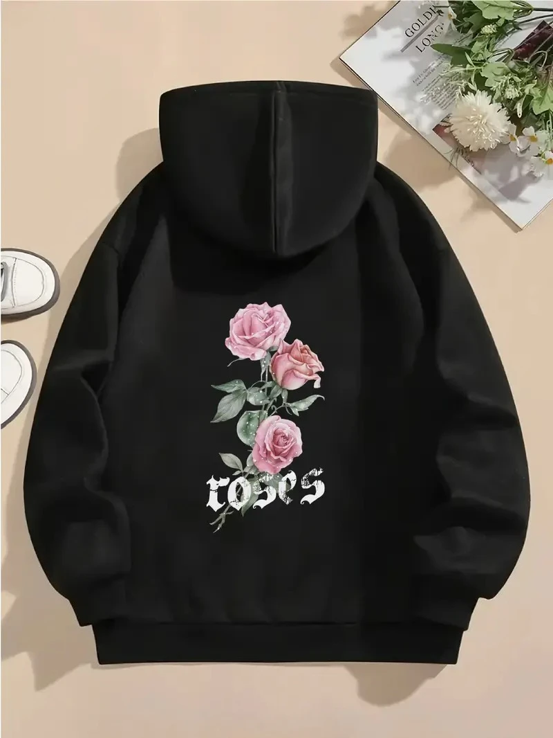 Rose Graphic Print Autumn and Winter Pure Cotton Men's and Women's Hoodies Outdoor Street Sports Training Brand Trendy Clothing
Rose Graphic Print Autumn and Winter Pure Cotton Men's and Women's Hoodies Outdoor Street Sports Training Brand Trendy Clothing