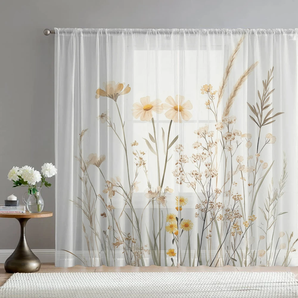 2PCS Home decoration light yellow daisy printed window screens with pole bags, suitable for living rooms
2PCS Home decoration light yellow daisy printed window screens with pole bags, suitable for living rooms