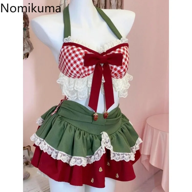 Skirt Sets Women Clothing Sweet 2 Piece Set Patchwork Lace Bow Plaid Vest High Waist A-line Mini Skirts Outfits Summer Sexy Suit
Skirt Sets Women Clothing Sweet 2 Piece Set Patchwork Lace Bow Plaid Vest High Waist A-line Mini Skirts Outfits Summer Sexy Suit