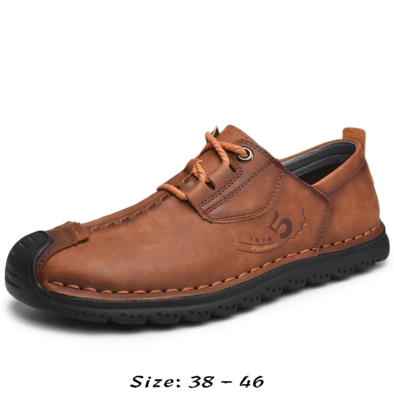 high quality genuine leather casual boat shoes for men low cut handmade comfortable size 41 42 45 46 walking shoe black brown
high quality genuine leather casual boat shoes for men low cut handmade comfortable size 41 42 45 46 walking shoe black brown