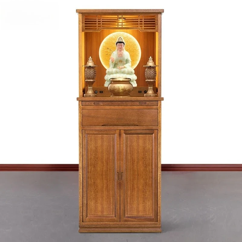 yjq Solid Wood Buddha Niche New Chinese Style Clothes Closet Modern Minimalist Buddha Worship Cabinet 
yjq Solid Wood Buddha Niche New Chinese Style Clothes Closet Modern Minimalist Buddha Worship Cabinet