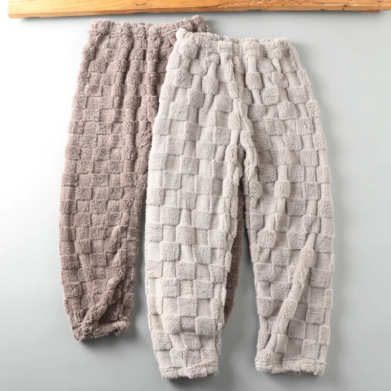 Men's Pajama Pants Winter Flannel Warmth Sleepwear Square Knitted Casual Home Wear Comfort Mens Lounge Trousers
Men's Pajama Pants Winter Flannel Warmth Sleepwear Square Knitted Casual Home Wear Comfort Mens Lounge Trousers