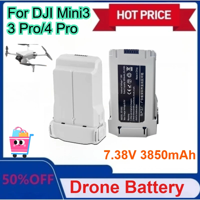 For DJI Mini 3 /3 Pro / Mini 4 Pro 3850mAh Plus Capacity Drone Intelligent Flight Accessories New Flight Time 47 Minutes
For DJI Mini 3 /3 Pro / Mini 4 Pro 3850mAh Plus Capacity Drone Intelligent Flight Accessories New Flight Time 47 Minutes