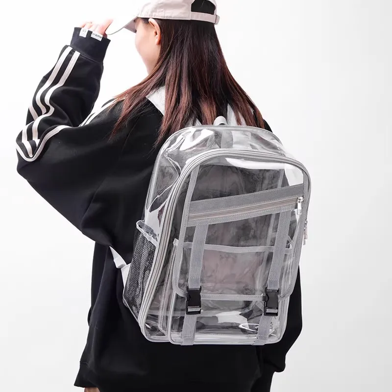 Transparent PVC Backpack for Women 2026 Summer New Large Capacity Jelly Bag Casual Versatile Men College Students Schoolbag
Transparent PVC Backpack for Women 2026 Summer New Large Capacity Jelly Bag Casual Versatile Men College Students Schoolbag