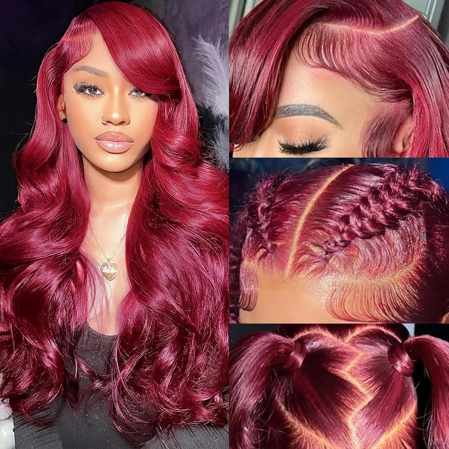 99J Burgundy Body Wave Glueless Wig Human Hair Pre Plucked Pre Cut Glueless Lace Front Wig Ready to Wear 13x4 Body Wave WIG
99J Burgundy Body Wave Glueless Wig Human Hair Pre Plucked Pre Cut Glueless Lace Front Wig Ready to Wear 13x4 Body Wave WIG