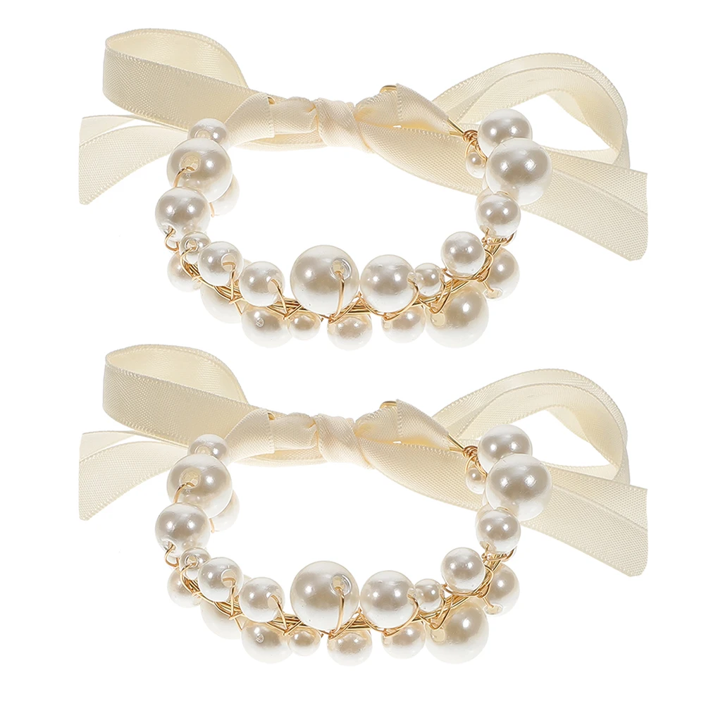 2pcs Pearl Bracelet Elegant Wedding Bridesmaid Wrist Corsage Romantic Dance Decoration Bridal Accessories Beaded Wristlet Band
2pcs Pearl Bracelet Elegant Wedding Bridesmaid Wrist Corsage Romantic Dance Decoration Bridal Accessories Beaded Wristlet Band