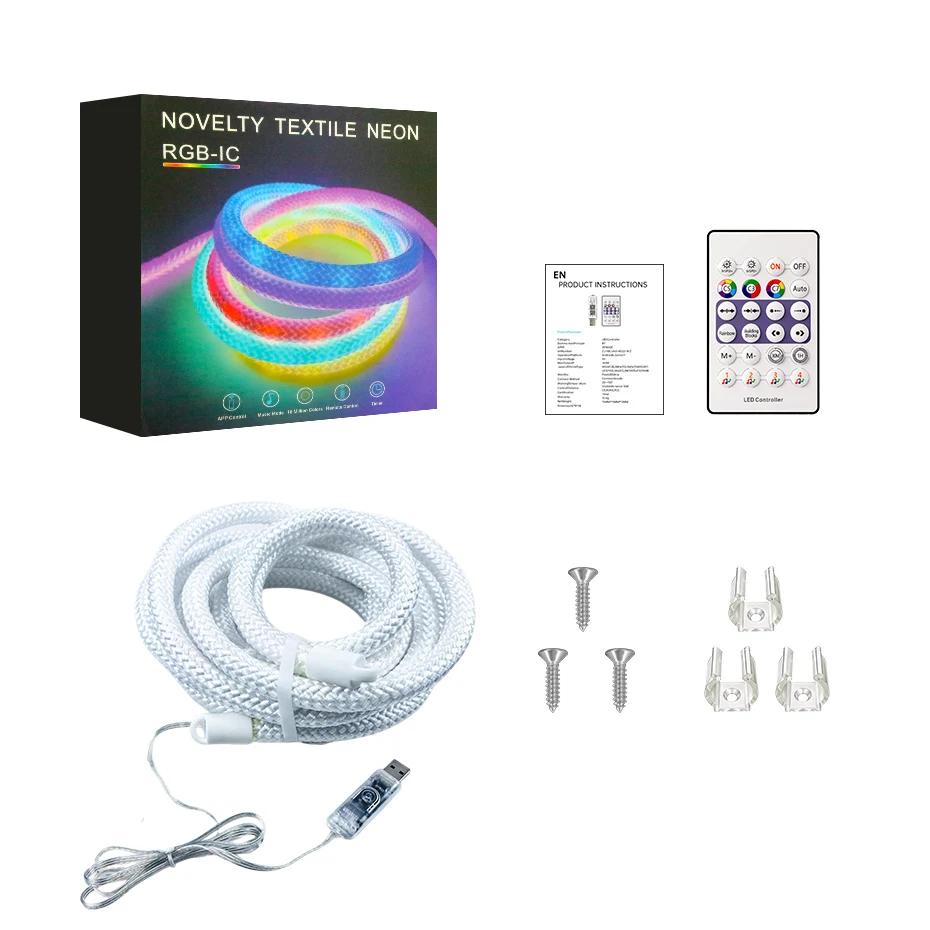360 Round Reticulate Pattern RGB-IC LED Neon Strip Light Bluetooth APP Remote Control 5V USB RGB Tape Lamp Music Sync Waterproof
360 Round Reticulate Pattern RGB-IC LED Neon Strip Light Bluetooth APP Remote Control 5V USB RGB Tape Lamp Music Sync Waterproof