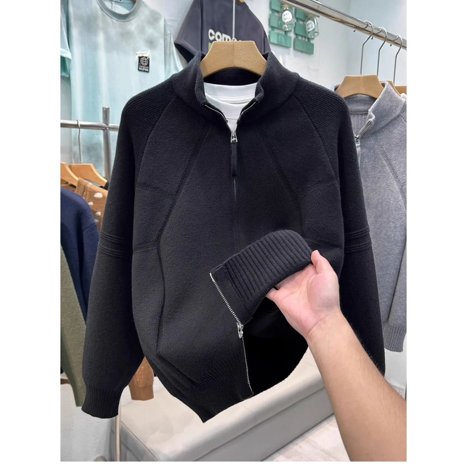 Loose Fit Men's Knitted Cardigan Double Zipper Lazy Sle Outerwear Polyester Fiber Long Sve Regular Thin Autumn Wint...
Loose Fit Men's Knitted Cardigan Double Zipper Lazy Sle Outerwear Polyester Fiber Long Sve Regular Thin Autumn Wint...