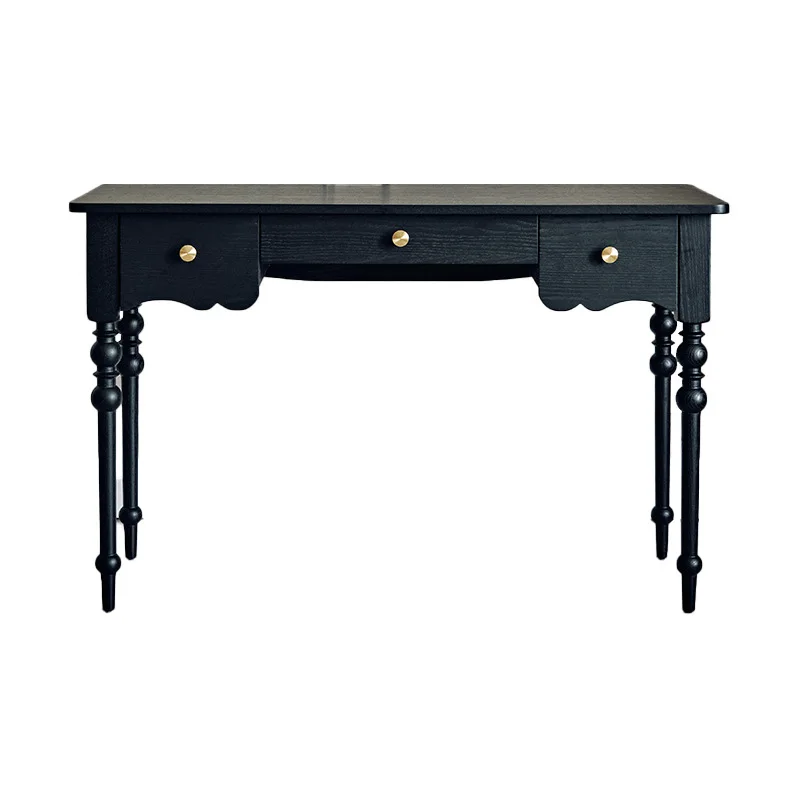 Solid wood retro Tut desk home American study desk living room writing desk French dressing ta le
Solid wood retro Tut desk home American study desk living room writing desk French dressing ta le