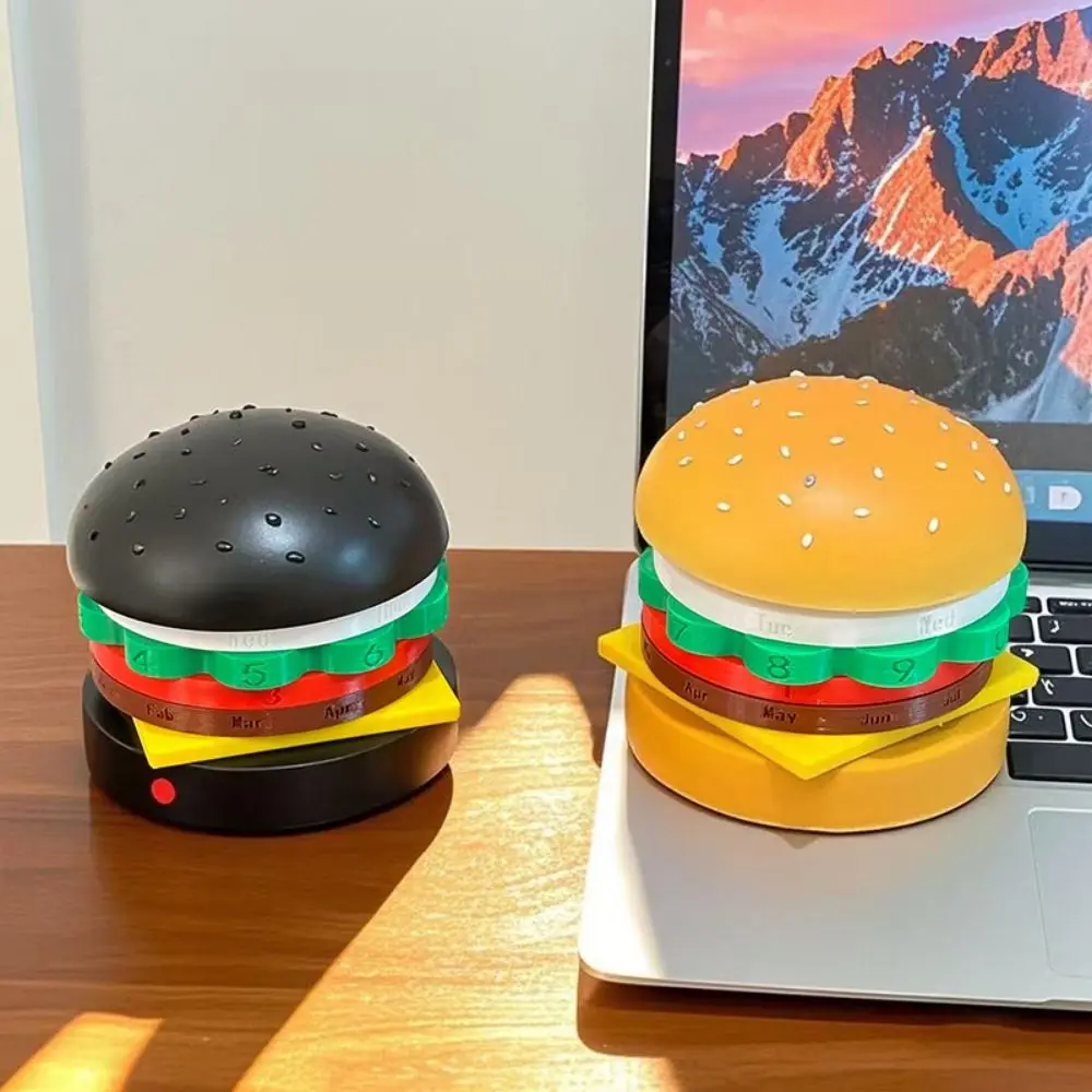 Creative Hamburger Perpetual Calendar Reusable Date Rotatable Rotating Desk Calendar Stable Decorative Fun Burger Table Ornament
Creative Hamburger Perpetual Calendar Reusable Date Rotatable Rotating Desk Calendar Stable Decorative Fun Burger Table Ornament