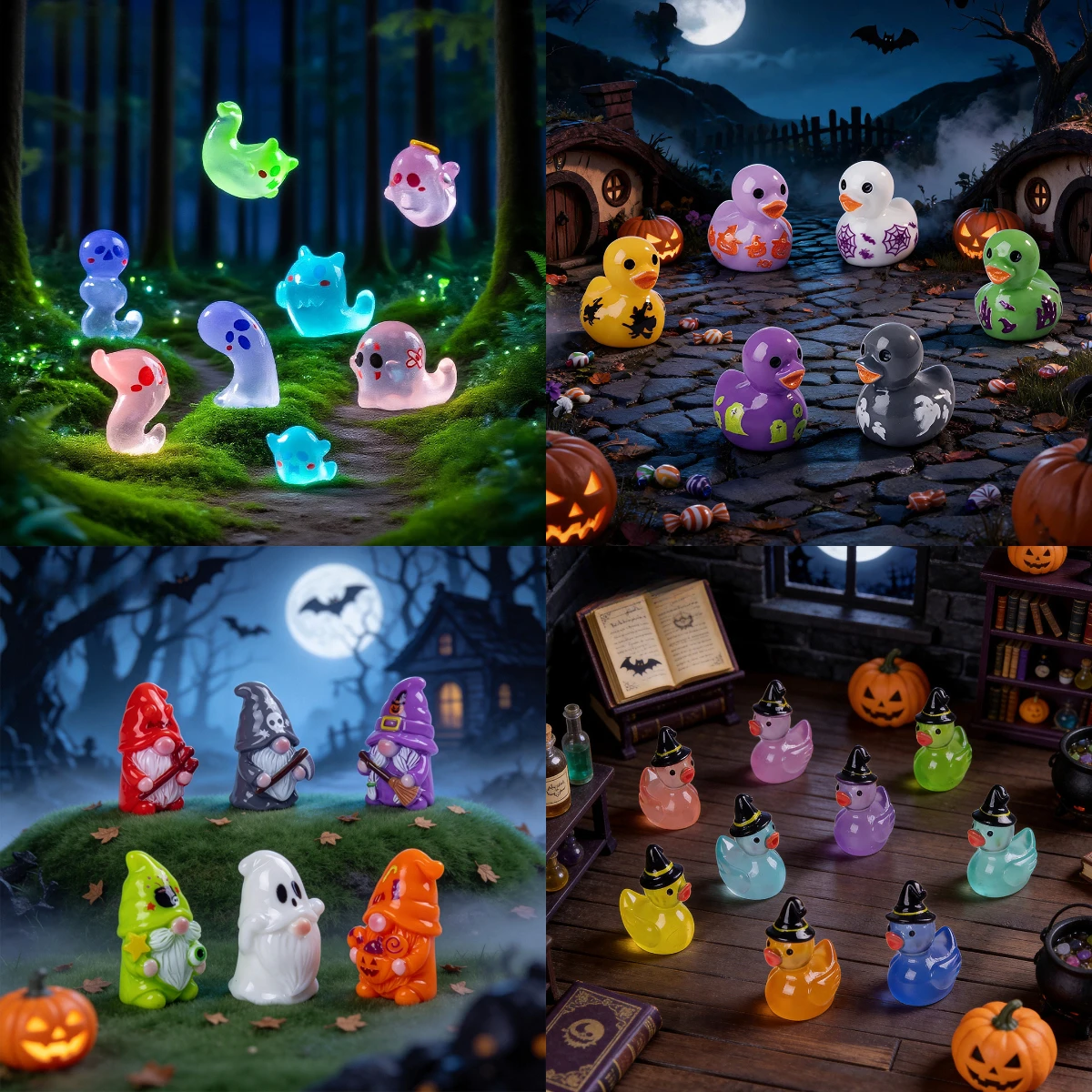 100pcs Cute Halloween Mini Ghost Dolls Duck Dwarf 3D Resin Cabochon Desktop Oranment DIY for Keychain Jewelry Dollhouse Decor
100pcs Cute Halloween Mini Ghost Dolls Duck Dwarf 3D Resin Cabochon Desktop Oranment DIY for Keychain Jewelry Dollhouse Decor