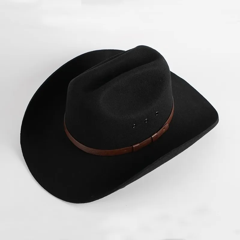 LIHUA Western Cowboy Hat Pure Wool Felt Big Brim Tweed Stereotypes Outdoor Travel Riding Hat
LIHUA Western Cowboy Hat Pure Wool Felt Big Brim Tweed Stereotypes Outdoor Travel Riding Hat