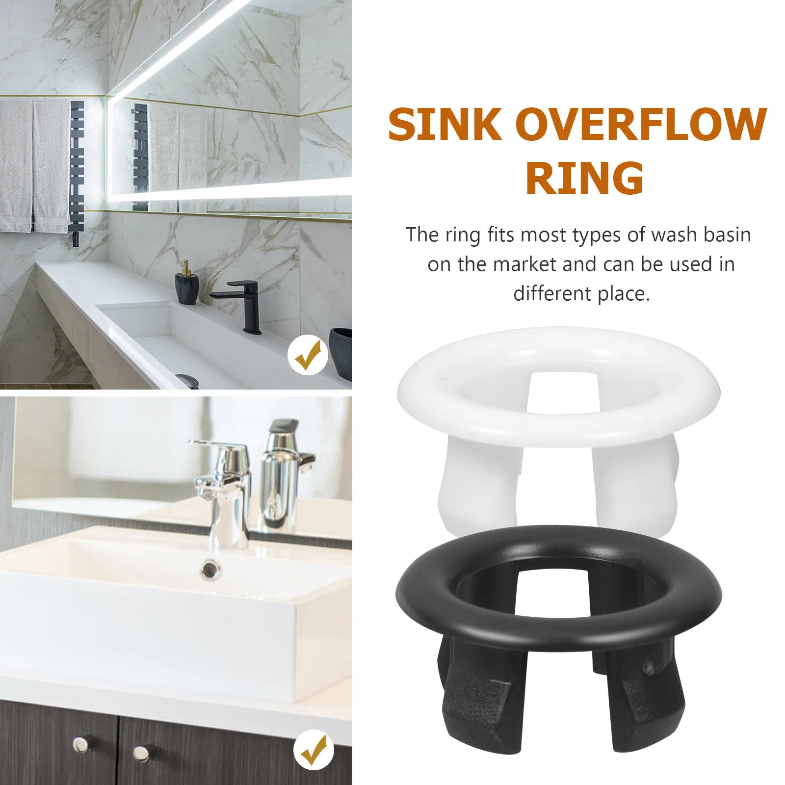 10Pcs Sink Overflow Ring Modern Minimalist Bathroom Basin Trim Cover for Washbasin Countertop Column Sinks Overflow Drain Cover
10Pcs Sink Overflow Ring Modern Minimalist Bathroom Basin Trim Cover for Washbasin Countertop Column Sinks Overflow Drain Cover