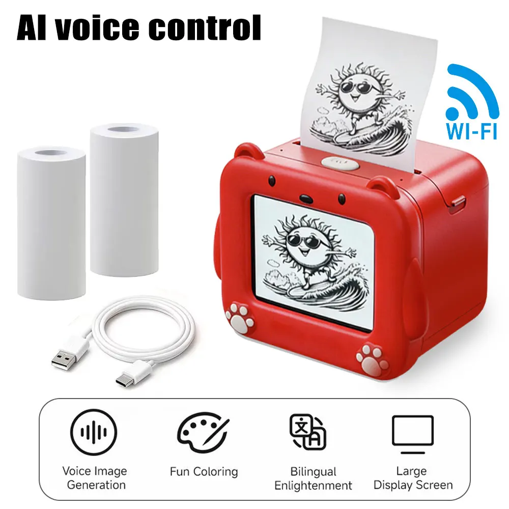 AI Magic Box Voice Control Portable HD Screen Printer for Kids Gift Drawing Printing Toys WIFI Android iOS Thermal Printer
AI Magic Box Voice Control Portable HD Screen Printer for Kids Gift Drawing Printing Toys WIFI Android iOS Thermal Printer
