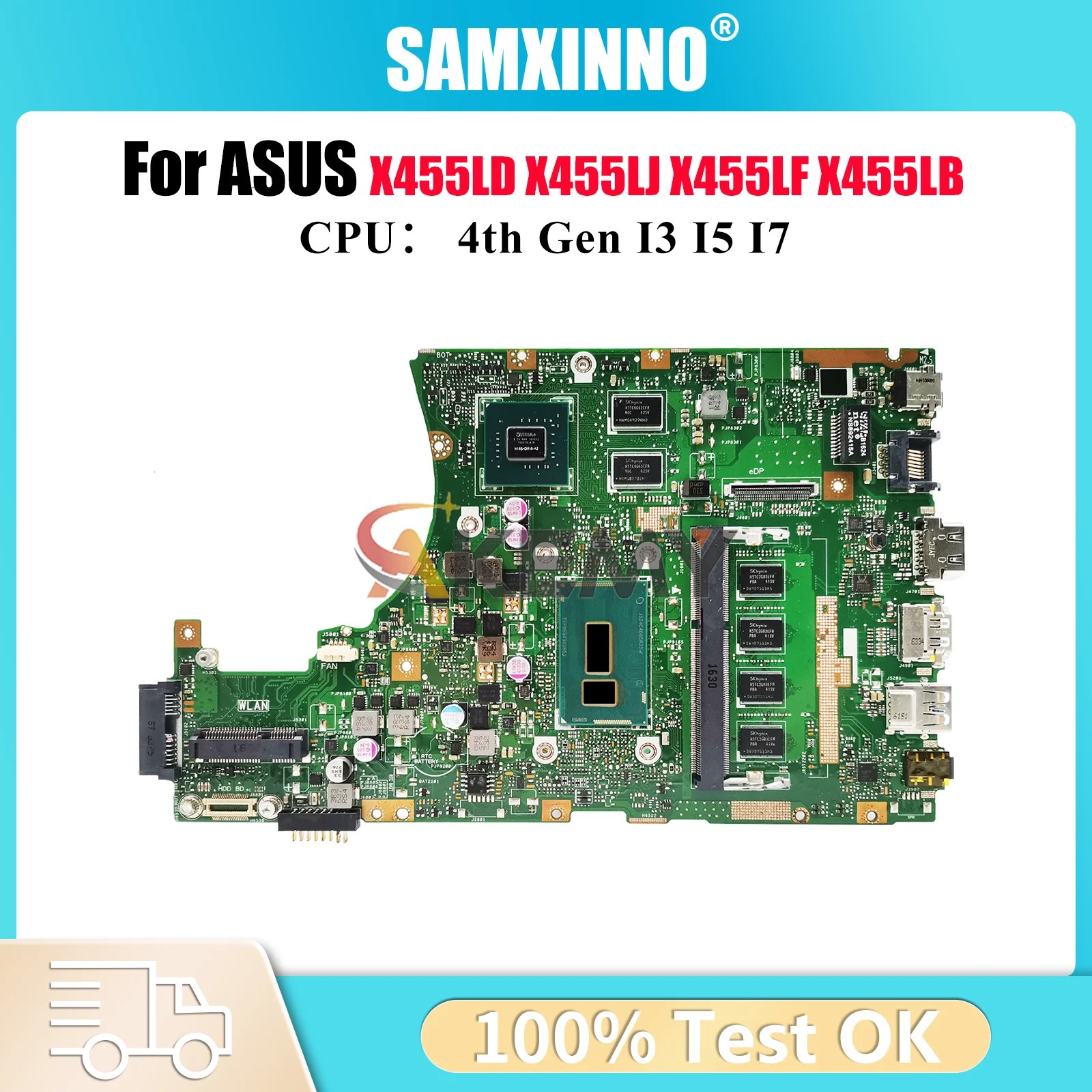 X455LD Laptop Motherboard For ASUS X455LJ X455LN X455L W491L X455LNB K455L W419L X455LF X455LB X455LD Mainboard W/ I3 I5 I7 CPU
X455LD Laptop Motherboard For ASUS X455LJ X455LN X455L W491L X455LNB K455L W419L X455LF X455LB X455LD Mainboard W/ I3 I5 I7 CPU