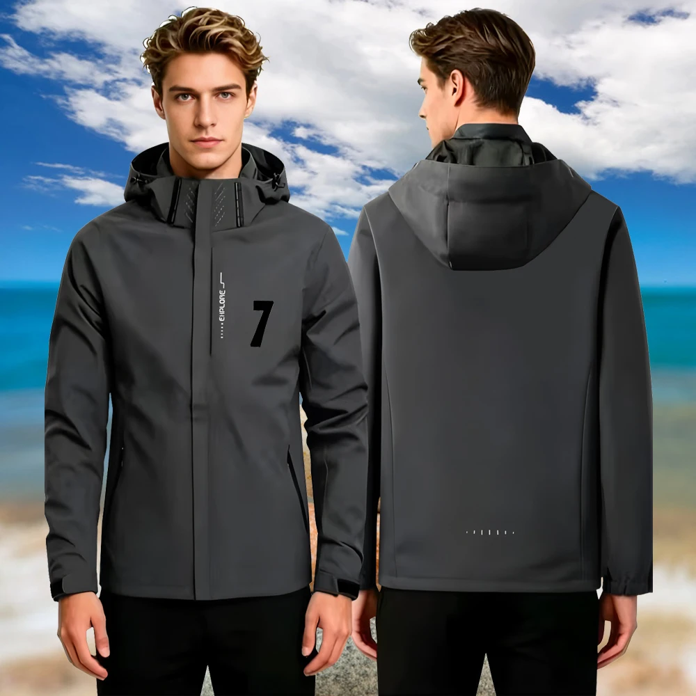 Men's Jacket with No.7 Logo Waterproof Hooded Windbreaker with Removable Hood,Outdoor Casual Sports Coat for Trekking,S-3XL
Men's Jacket with No.7 Logo Waterproof Hooded Windbreaker with Removable Hood,Outdoor Casual Sports Coat for Trekking,S-3XL