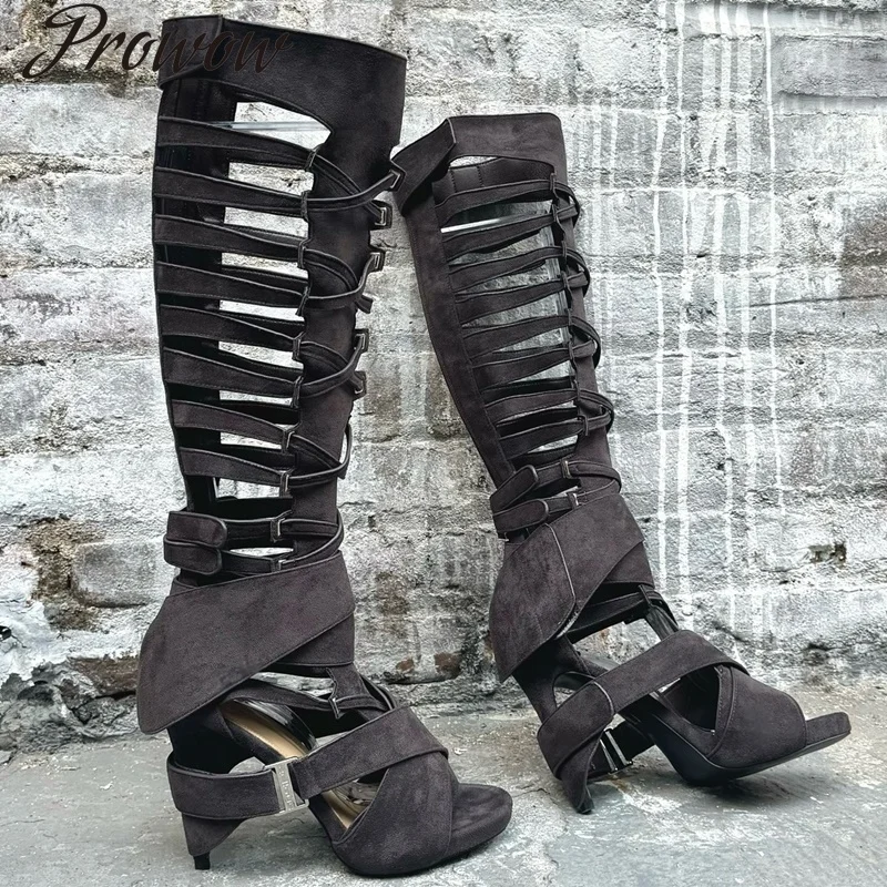 Сапоги до колена с перекрестным ремешком, пикантные босоножки с острым носком на тонком каблуке, новые поступления, модные женские современные ботинки
Сапоги до колена с перекрестным ремешком, пикантные босоножки с острым носком на тонком каблуке, новые поступления, модные женские современные ботинки