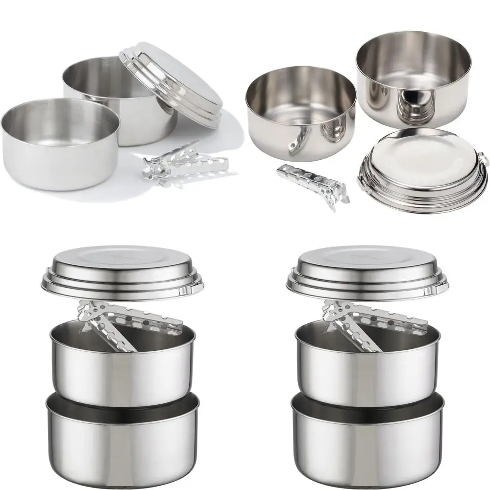 Stainless Steel 2-Piece Camping Pot Set
Stainless Steel 2-Piece Camping Pot Set