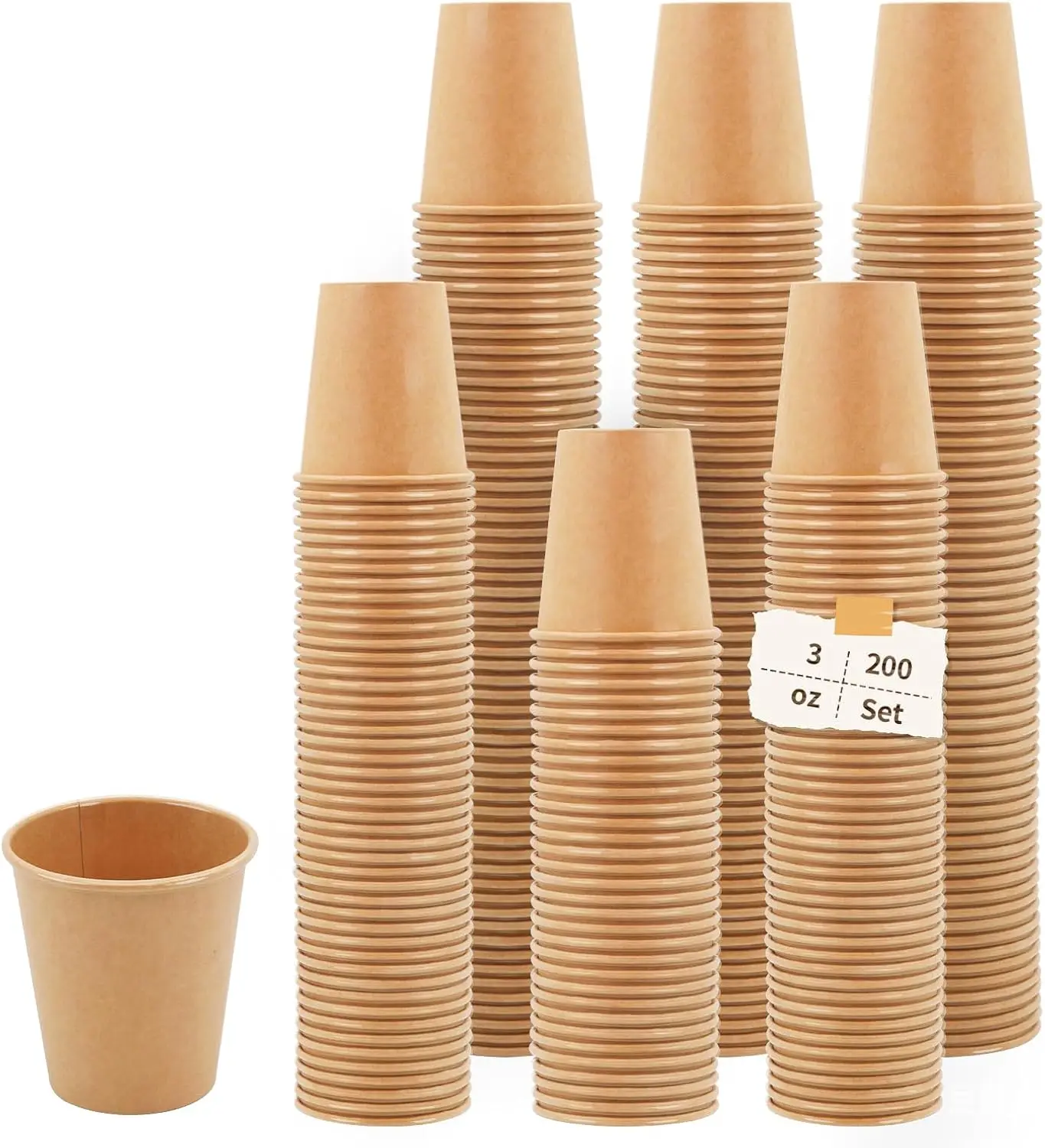 3 oz Disposable Paper Cups 200 Count, Kraft Mini Mouthwash & Espresso Small Cups for Bathroom, Sample, Travel, 200 Count
3 oz Disposable Paper Cups 200 Count, Kraft Mini Mouthwash & Espresso Small Cups for Bathroom, Sample, Travel, 200 Count