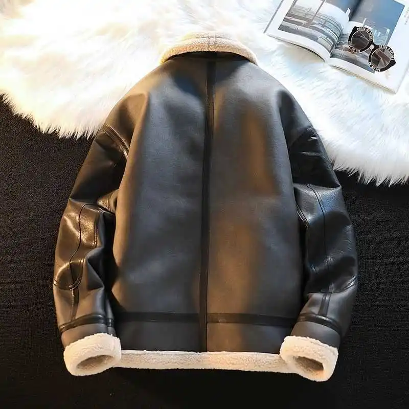 Men's Winter Thiened Fce Lined eepskin Leather Jaet Coat Fur And Leather Motorbike Sle Trendy Brand Deer...
Men's Winter Thiened Fce Lined eepskin Leather Jaet Coat Fur And Leather Motorbike Sle Trendy Brand Deer...