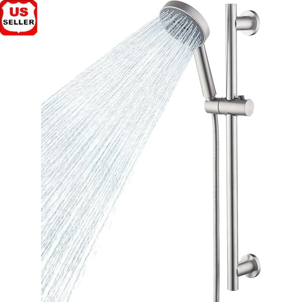 5 Function Handheld Shower Head with Hose Adjustable Shower Slide Bar Set SUS304 Stainless Steel Wall Mount Home Bathroom
5 Function Handheld Shower Head with Hose Adjustable Shower Slide Bar Set SUS304 Stainless Steel Wall Mount Home Bathroom