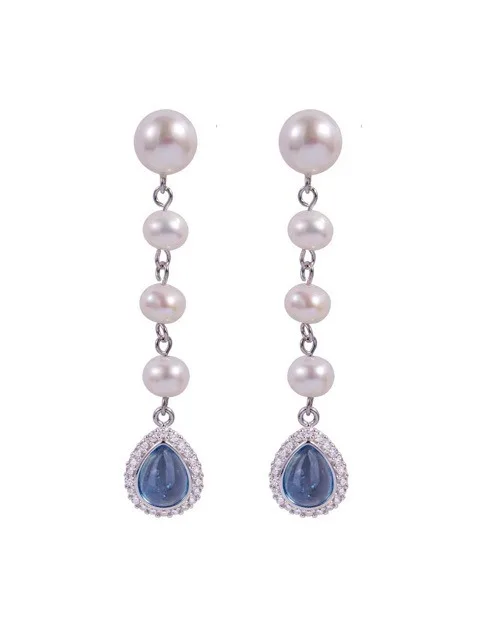 Handmade Real Freshwater Pearl Thread Strand Drop Earrings for Women Wholesale Silver Plated Copper Long Tassel Earring
Handmade Real Freshwater Pearl Thread Strand Drop Earrings for Women Wholesale Silver Plated Copper Long Tassel Earring