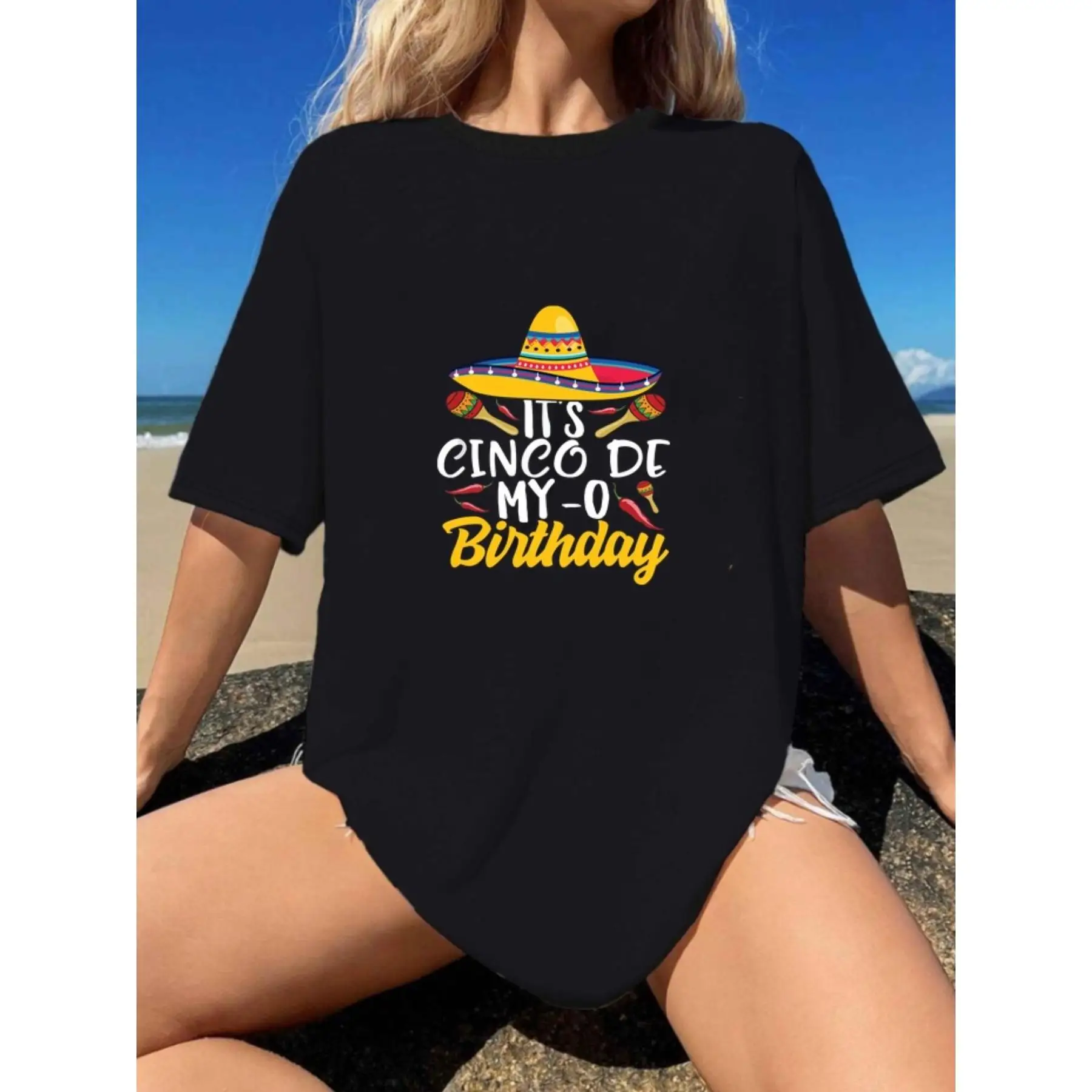 Women's Funny Cinco de Mayo Birthday Party T-Shirt - "It's Cinco De My O Birthday" Mexican Fiesta Graphic Tee - Soft Breathable
Women's Funny Cinco de Mayo Birthday Party T-Shirt - "It's Cinco De My O Birthday" Mexican Fiesta Graphic Tee - Soft Breathable