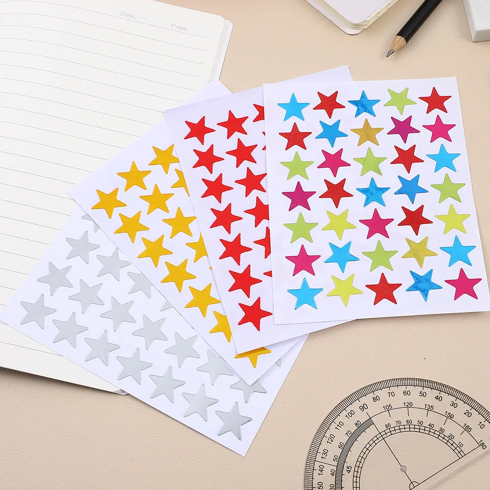 10 Sheets Reward Star Stickers Coated Paper Self-Adhesive Removable Stickers Classroom Kids Decorative Star Decals for Teachers
10 Sheets Reward Star Stickers Coated Paper Self-Adhesive Removable Stickers Classroom Kids Decorative Star Decals for Teachers